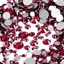 1440 viên đá pha lê trong suốt, không cần keo dán, kích thước hỗn hợp SS4-SS20, mặt phẳng, dùng để trang trí móng tay, chất lượng cao, phụ kiện làm móng 3D lấp lánh. - Kích thước hỗn hợp - Xem 37