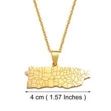 قلادة بسحر بورتوريكو قطعة واحدة للنساء والفتيات من الفولاذ المقاوم للصدأ، مع زهور الهيبسكوس من هاواي وجوام وجوادلوب وماييوت