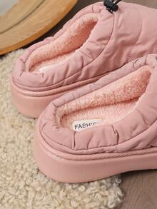 2025 Winter Short Snow Boots, Thermal Lined, Warm, Anti-Slip, Furry Half-Slipper - Watermelon Pink - View 7