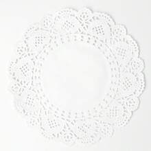 Lace Oil Absorbing Paper Pad, Cake Specific Paper Pad, Fried Baked Goods, Kitchen And Household Circular Flower Base Paper (One Pack Of 25 Small Stacks And One Small Plate Of 4 Sheets) - Multicolor - View 4