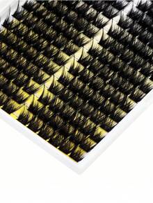 Sulv 14 Rows 168pcs Cluster Lashes D Curl 12-14-16mm Mixed/14-16-18mm Mixed/14-16-18-20mm Mixed DIY Lash Extensions For Self Application At Home - Black - View 3