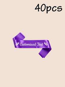 1/2/5/10/20/40/80pcs Customized Party Sashes With Text, Personalized Logo Text Sashes, Bride-To-Be Sashes, Bachelorette Party Sashes - White - View 25