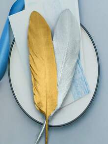 10/40/100 pezzi Piume naturali dorate di oca fatte a mano, lunghe 15-20 cm, adatte per artigianato fai-da-te, decorazioni per matrimoni, cosplay, ali di angeli, fatine e altro ancora. - Multicolore - Visualizzare 4