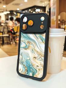 1 pieza Funda de teléfono con diseño de mármol en tonos azul y dorado en estilo elegante y sofisticado ideal para amantes del lujo y lo moderno TPU soft case, protección completa antideslizante y anti-caída, compatible con iPhone17 ProMax/16/15/14/13/12/11/Plus/Pro/ProMax, compatible con Galaxy A34/A35/A54/A55, Galaxy S20/S21/S22/S23/S24/S25 Ultra/Plus, compatible con Galaxy/Redmi/Honor/OPPO/ViVo - Burdeos - Ver 5