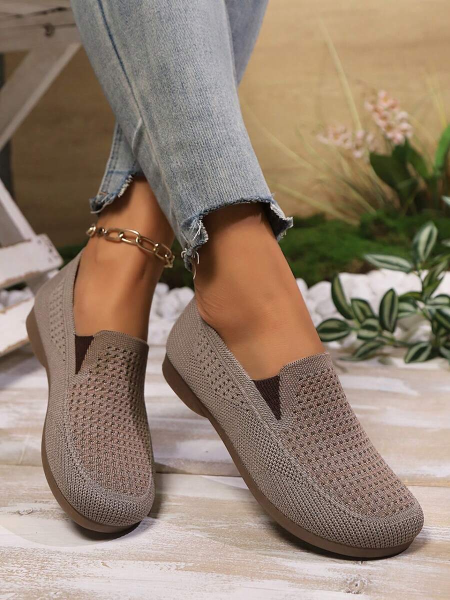 Giày thường ngày đế mềm cổ điển dành cho nữ, thích hợp đi bộ, làm bếp, làm vườn, giặt giũ - Cà phê nâu - Xem 1