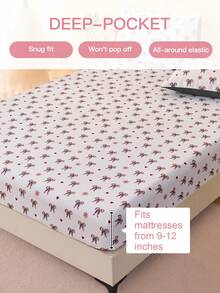 1 bộ ga trải giường in hình kẹo que và nơ, phù hợp với nệm dày từ 9" đến 12", mềm mại, chống nhăn, thoáng khí, phù hợp với nhiều kích cỡ giường, có thể giặt máy. Ga trải giường thời trang, vật dụng thiết yếu cho phòng ngủ và ký túc xá, đạt chứng nhận Oeko-Tex. - Nhiều màu - Xem 4