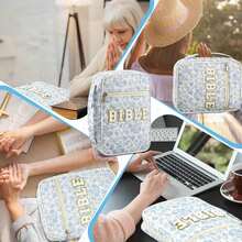 Bible Cover Women Large Bible Cover With Durable Handle Quilted Bible Carrying Girls Bible Study Supplies Accessories(Only Bags, No Pens And Notebooks And Sticky Note) - Nhiều màu - Xem 6