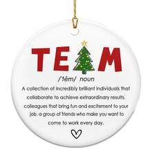 2025 Team Ornament - "Be Proud Of Your Work" "Best Team" Christmas Tree Decoration Hanging Ornament | Employee/Friend/Teacher Appreciation Gift, Coworker Farewell Memento, Boss Retirement Present, Workplace Bestie Gift (Group Gift) - Multicolor - View 5