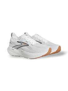 BR00KS White Gum Outsole Run Trainer - White/Silver - View 3