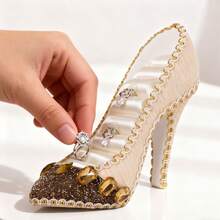 1 Stück Schmuckständer in Schuhform, Multifunktionale Ohrring- & Ringaufbewahrung, Luxuriöse Präsentation für Schminktisch & Geschäft, künstlerischer Tischorganizer, einzigartiges Geschenk für Schuhliebhaber. Modisches Wohnaccessoire, Weihnachtsgeschenk, Weihnachtsdekoration, Geschenke für Frauen, Weihnachtsdekorationen