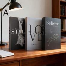 3pcs Faux Book Decor, Luxury Decorative Books, Living Room Decor, Home Decor, Coffee Table Books, Modern Stylish Decorative Books, Stackable Display Books, Hotel Decor, Gifts - Multicolor - View 11
