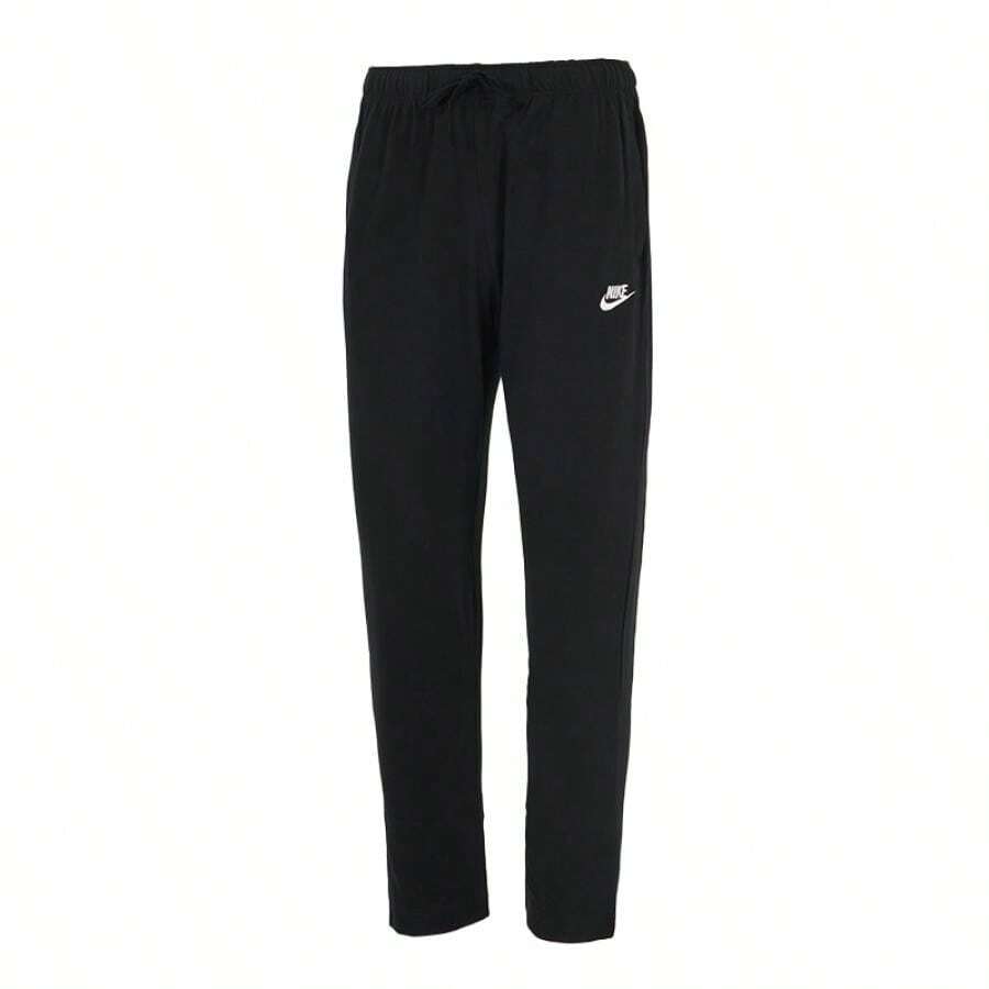 Nike 男士针织直筒裤，NSW CLUB PANT OH JSY 针织休闲跑步健身运动裤，BV2767-010 - 黑/白 - 查看 1