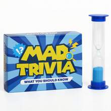 KAWAII KOI MAD TRIVIA Trivia Game With Sand Timer About Things You Oughta Know - Fun Fast-Paced Quiz Card & Board Game With 200+ Questions For 14+, Family Road Travel Game For The Pursuit Of Trivial Knowledge - Multicolor - View 1