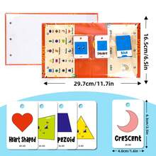 60PCS Early Learning Shape Color Flashcards For Kids Montessori Teaching Aids Pre-School Educational Learning Toy - Multicolor - View 3