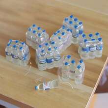 5pcs/10pcs/20pcs 1:12 Scale Resin Miniature Realistic Mineral Water Bottle Model - Dollhouse Micro Gift Toy Decor Accessories (Random Styles) - Multicolor - View 2