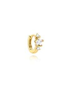 1Pc/2pcs Star Moon 925 Sterling Silver Earring Women Classic Ear Clip Stud Earring Helix Cartilage For Daily Wear Wedding Party Engagement Christmas Gifts Fine Jewelry - Gold - View 20