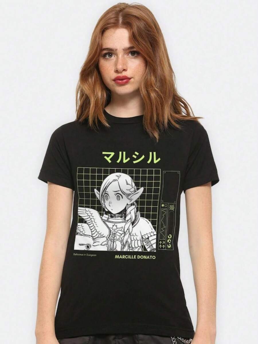 Marcille Donato Delicious In Dungeon T-Shirt - Black - View 1