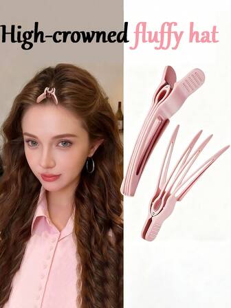 1 pieza/3 piezas Pinzas para el cabello de plástico esponjosas para mujeres, estilo de corona alta, raíz esponjosa, lavado a mano - No se requiere energía. Peine elevador de raíces, puede mejorar el peinado. Pinzas para el cabello esponjosas para cabello ondulado, espesa la raíz del cabello para cabello ondulado. Puede mejorar el efecto del peinado.