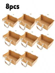 Bulk Kraft Basket, Empty Kraft Gift Basket With Handle,Gift Wrapping, Wedding, Party, Christmas, Valentine's Day - Multicolor - View 9