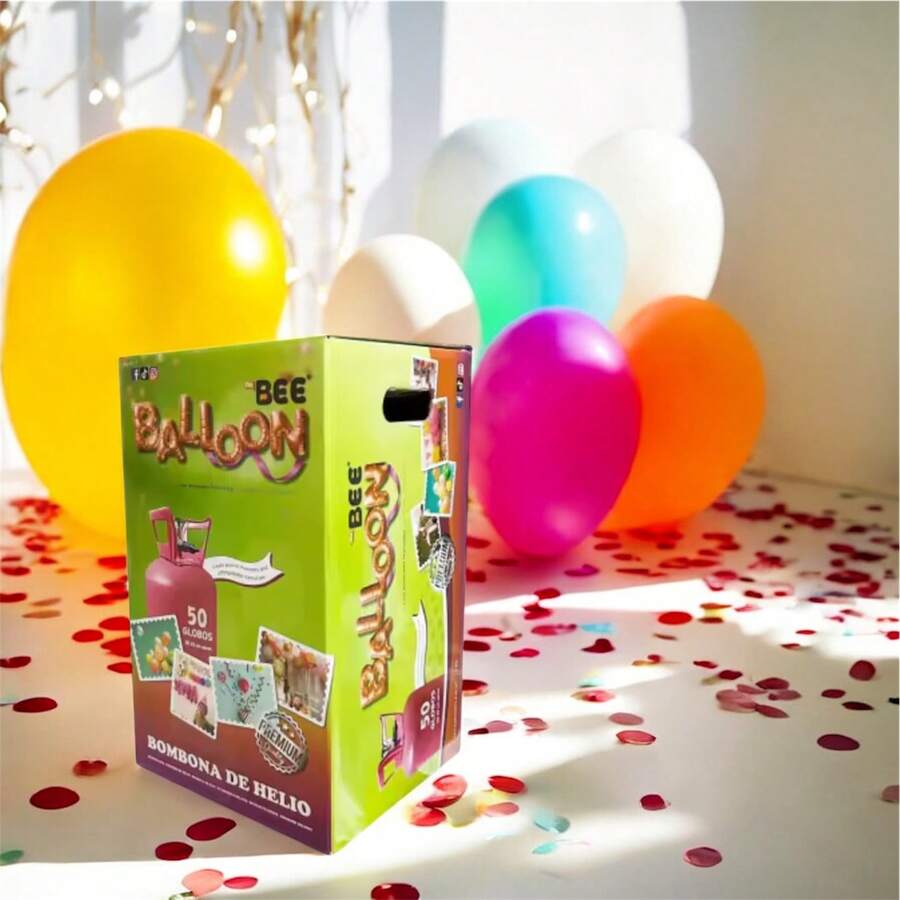 Bombona de helio. 50 balones de 23 centímetros. ( Incluido 6uni globos) - Rosa - Ver 1