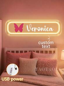 ضوء نيون مخصص، ضوء نيون قابل للتعتيم بواسطة USB، مناسب لديكور غرفة النوم والسكن والغرفة. ضوء نيون مخصص بتصميم مخصص هو هدية مثالية لعيد الميلاد والزفاف وعيد الحب. لوحة اسم ضوء نيون LED مثالية لحفلة غرفة النوم في عيد الميلاد والمساحات التجارية، وخلق جو راق.
