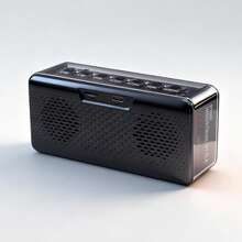 1200mAh Portable Multifunctional Wireless Speaker With Clock Display And Alarm - Black - View 6