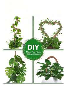 1pc Flexible Plant Support Rod, Bendable Moss Stick, Free-Shaping Climbing Vine Rod, For Supporting Plants, Large Plants, Climbing Plants, Indoor Plants, Flowers And Potted Plants With Stands, Spring Decor - Brown - View 2