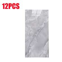 12Pcs Self-Adhesive Marble Tiles Sticker Stick On Wall Floor Kitchen Bathroom - Wall Stickers - View 12