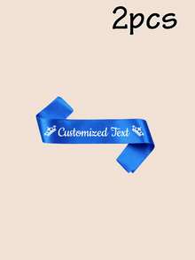 1/2/5/10/20/40/80pcs Customized Party Sashes With Text, Personalized Logo Text Sashes, Bride-To-Be Sashes, Bachelorette Party Sashes - White - View 12