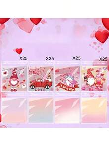 100pcs Valentine's Day Red Heart Pattern Gift Packaging Bags, Heart And Red Lip Design Transparent Self-Adhesive Bags, Mixed Packaging Bags Full Of Love And Romantic Atmosphere, Suitable For Valentine's Day, Wedding, Birthday, Anniversary And Other Party Gifts - Multicolor - View 6