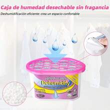 6 Cajas Absorbentes de Humedad Ambiental sin Aroma - Deshumidificadores Eficientes de 230g/caja, Rosa y Portátiles para Armarios, Dormitorios y Baños - Rosa - Ver 3