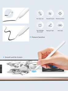 Compatible With Apple Pencil Tips, Upgraded 6 Pack Replacement Pencil Tips With Case, No Wear Out Fine Point Precise Control Metal Pencil Nibs Compatible With Apple Pencil 1st Gen/2nd Gen/USB C/IPad Pro Pencil