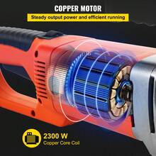 Enhebrador de tubos eléctrico, máquina de roscado de tubos de 2300 W con 6 troqueles de 1/2"-2", máquina de roscado de tubos de mano de 110 V con motor de cobre, kit de roscado de tubos eléctrico portátil con estuche de transporte - Naranja - Ver 4