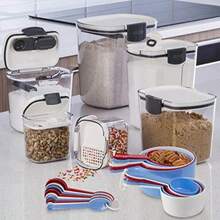 prepworks from Progressive International - Juego de 19 utensilios, 9 cucharas y 10 tazas medidoras, rojo/blanco/azul(como se muestra en la imagen.) - Multicolor - Ver 2