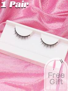 1/5/10对超薄自然假睫毛，1盒，蓬松柔软浓密3D水貂毛假睫毛，纤长纤细睫毛，凌乱睫毛根部，多层假睫毛，短而浓密假睫毛 - 自然纖長款 - 查看 14