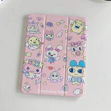 Korean Cute Rabbit Cases Pro 2024 11 Inch 2025 5/4 10. 9 10 9.. 10. 2/10. 5 6 With P Holder. Accessories. Merry & Happy New Year 2026 Aesthetic Festive Red Floral Print Shockproof Tablet With Pencil Slot Stand Function Scratch-Resistant Protective Cover - màu đen - Xem 4