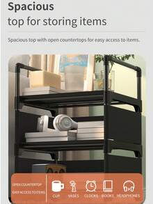 Modern Minimalist Nightstand , Nordic Style Small Wardrobe Organizer For Bedroom-Modern Simple Style 1pc Living Room Sofa Side Table - Small Apartment Bedside Cabinet - Multicolor - View 9