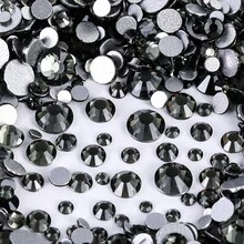 1440 viên đá pha lê trong suốt, không cần keo dán, kích thước hỗn hợp SS4-SS20, mặt phẳng, dùng để trang trí móng tay, chất lượng cao, phụ kiện làm móng 3D lấp lánh. - Kích thước hỗn hợp - Xem 26