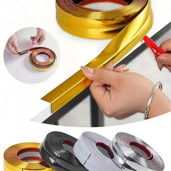 1条2厘米 x 3米自粘装饰条，自粘护角，PVC墙面装饰条，适用于瓷砖边缘和角落，重型护角盖，适用于墙壁、地板、门、桌子 - 防刮擦、防冲击 - 安装简便，是家庭、办公室、建筑工地的理想之选，灵活的边缘保护条，耐用的防撞护角盖，是办公室装修的必备品