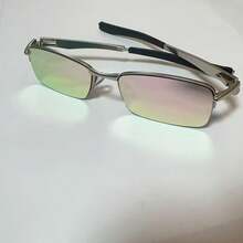 Adult Sunglasses Villain Magnifying Glass Mirrored Frameless Square Frame - C9 - View 3
