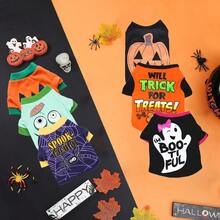 Y6 Piezas de Disfraz de Perro de Halloween Divertida Ropa de Perro de Miedo Small - Multicolor - Ver 3