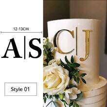 1 Stück personalisierter Hochzeitstorten-Aufsatz, Acryl Torte Dekoration, personalisierte Laser-geschnittene Dekoration, Hochzeits-Initialen Tortenaufsatz, Kommunion Dekoration - Mehrfarbig 1 - Übersicht 25