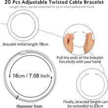 5 件蛇形吊坠手链可伸缩金色不锈钢可调节袖口手链 DIY 珠宝制作用品