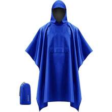 WSXC ICreek Hooded Rain Poncho Packable Unisex Raincoat Jacket With Pocket Waterproof Lightweight For Hiking Camping Outdoor - 藍色 - 查看 1