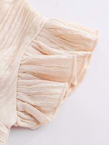 مجموعة من قطعتين للأطفال البنات، تتكون من ملابس علوية بدون أكمام وشورت مناسبة للحفلات والخروج، موديل جديد لصيف - متعدد الألوان - مشاهدة 5