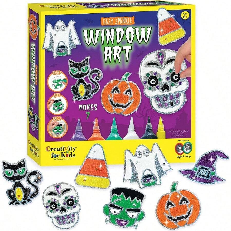 Arte de Ventana de Halloween u2013 Artesanas de Halloween, Haz tu Propia Ventana de Halloween - Víspera de Todos los Santos - Ver 1