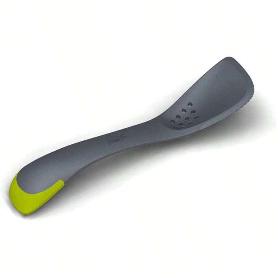 Joseph Joseph - Uni-Tool 5-In-1 Silicone Kitchen Utensil, Slotted Spoon, Turner, Cutting Tool, Solid Spoon And Spatula In One- Grey - Màu be - Xem 1