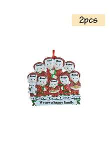 Ornamenti natalizi personalizzati con nome, decorazioni natalizie per albero di Natale personalizzate, ornamenti con 2-9 nomi personalizzabili, decorazioni natalizie con testo personalizzabile, ornamenti fai-da-te, Natale, interno, esterno, giardino, ciondolo a forma di cappello di Babbo Natale per la famiglia, ornamenti per albero di Natale, decorazione per la stanza, ragazzo, ragazza, mamma, papà, bambini, famiglia