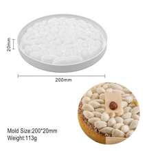 Mostsom Silicone Molds Almond Chocolate Mold Candy Molds For BaFKing Sweet Treats,Cake Handmade Soap Candles For Christmas Party, Home BaFKing (Almonds F1_8x8x0.8 Inch),AlmondsF1_8x8x0.8inch - 杏仁F1_8x8x0.8英寸 - 查看 8