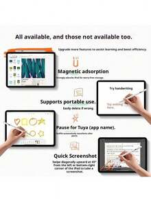 Lenovo BP26 Magnetic Stylus Pen, Compatible With All Apple IPad Models, Tilt And Pressure Sensitive, Seamless Latency And Anti-Interruption Touch, Bluetooth Display, Multi-Function Buttons, Metal Body, Precise Drawing And Creation. - White - View 6